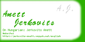 anett jerkovits business card